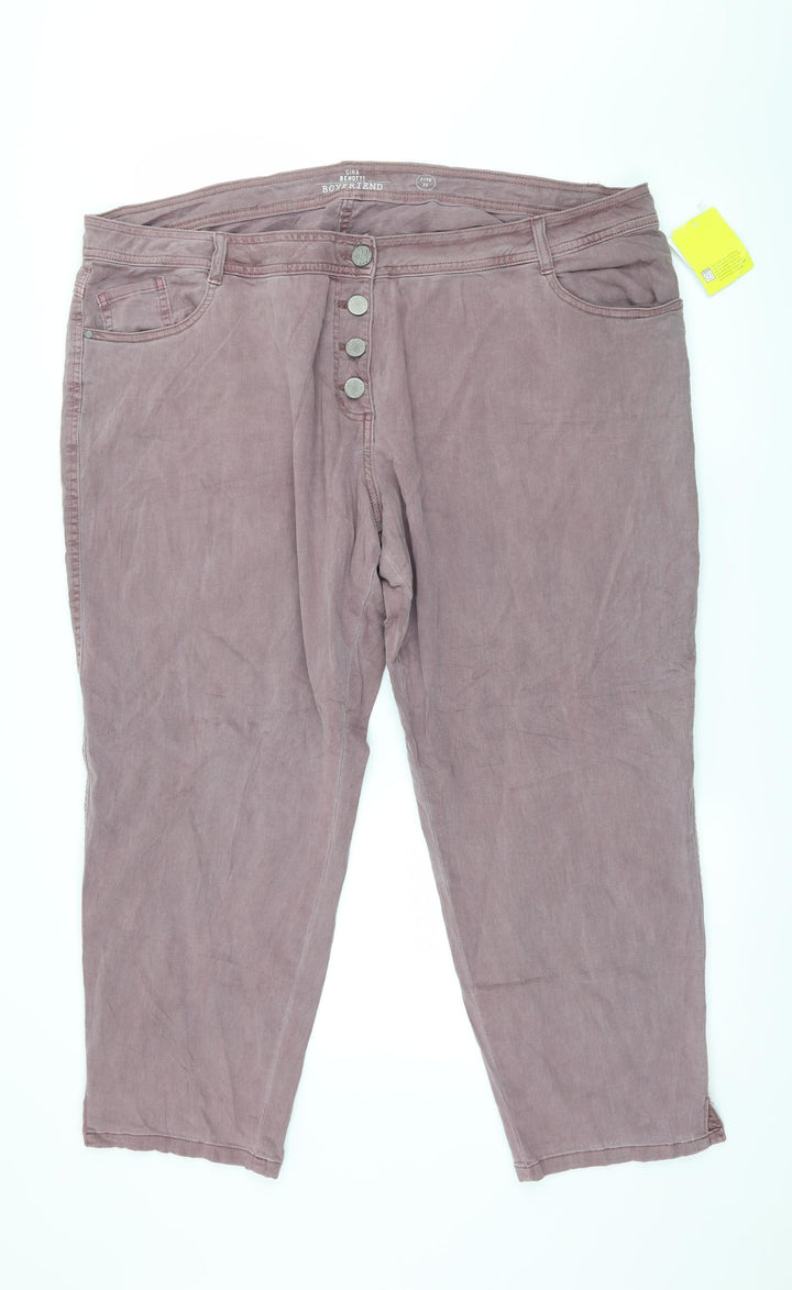Gina Benotti Womens Purple Cropped Trousers Size 42 in L26 in