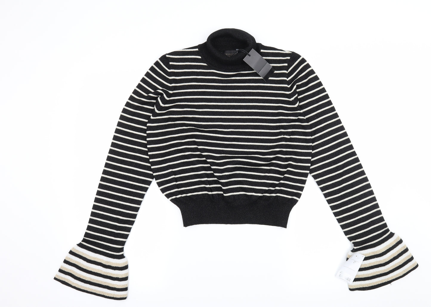 Absolutley Womens Beige Striped Knit Pullover Jumper Size M
