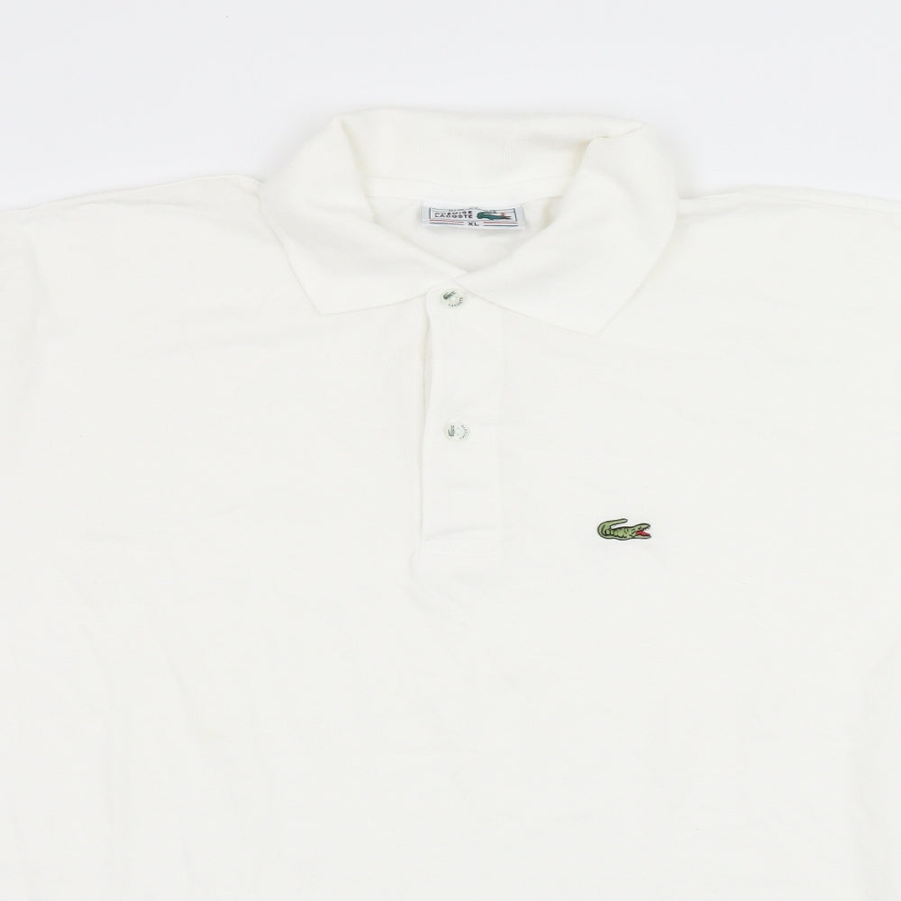 Lacoste Mens White  Jersey  Polo Size XL