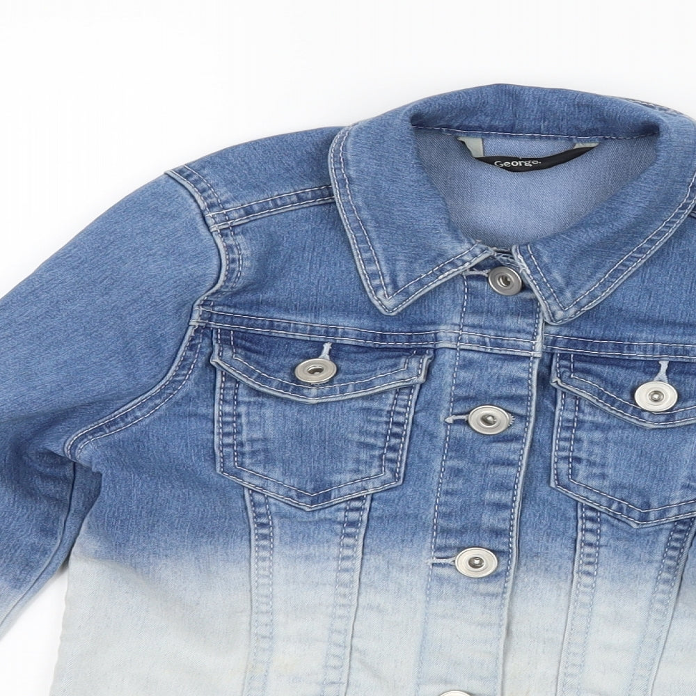 George Girls Blue  Denim Jacket  Size 7-8 Years