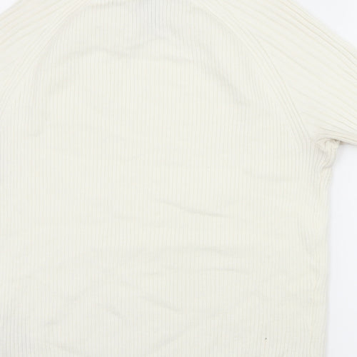 Divided by H&M Womens White  Knit Basic T-Shirt Size L