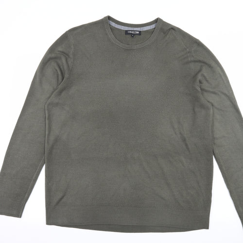 Debenhams Mens Green  Knit Pullover Jumper Size XL