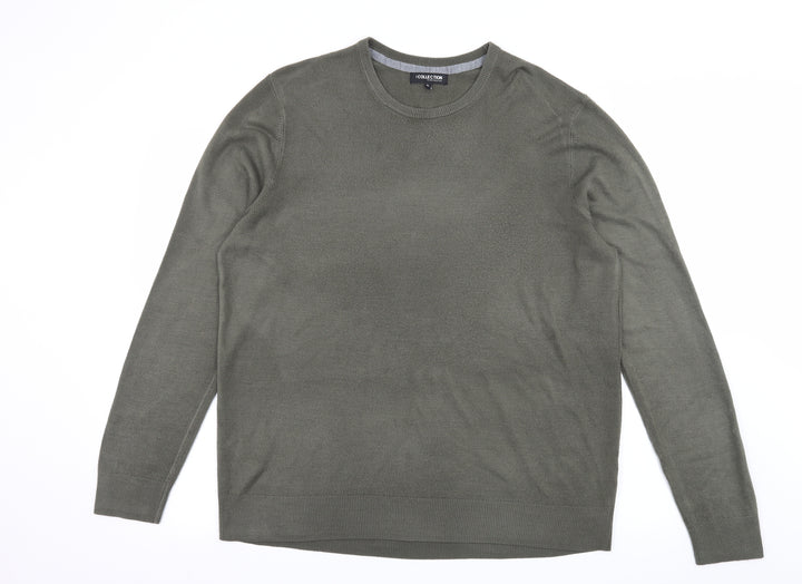 Debenhams Mens Green Knit Pullover Jumper Size XL