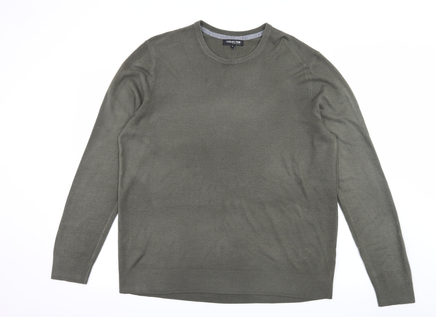 Debenhams Mens Green  Knit Pullover Jumper Size XL