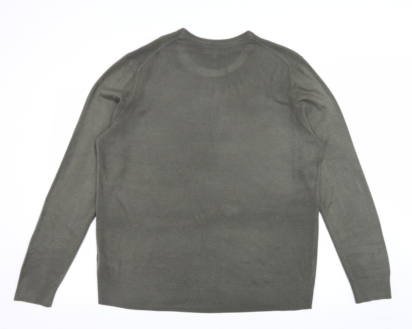 Debenhams Mens Green  Knit Pullover Jumper Size XL