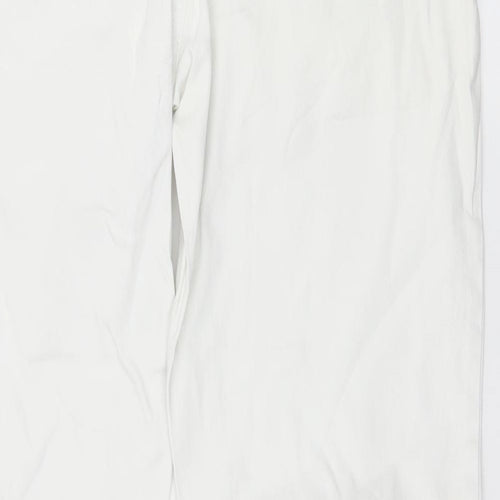 Telhlbo Womens White  Denim Straight Jeans Size 34 in L31 in