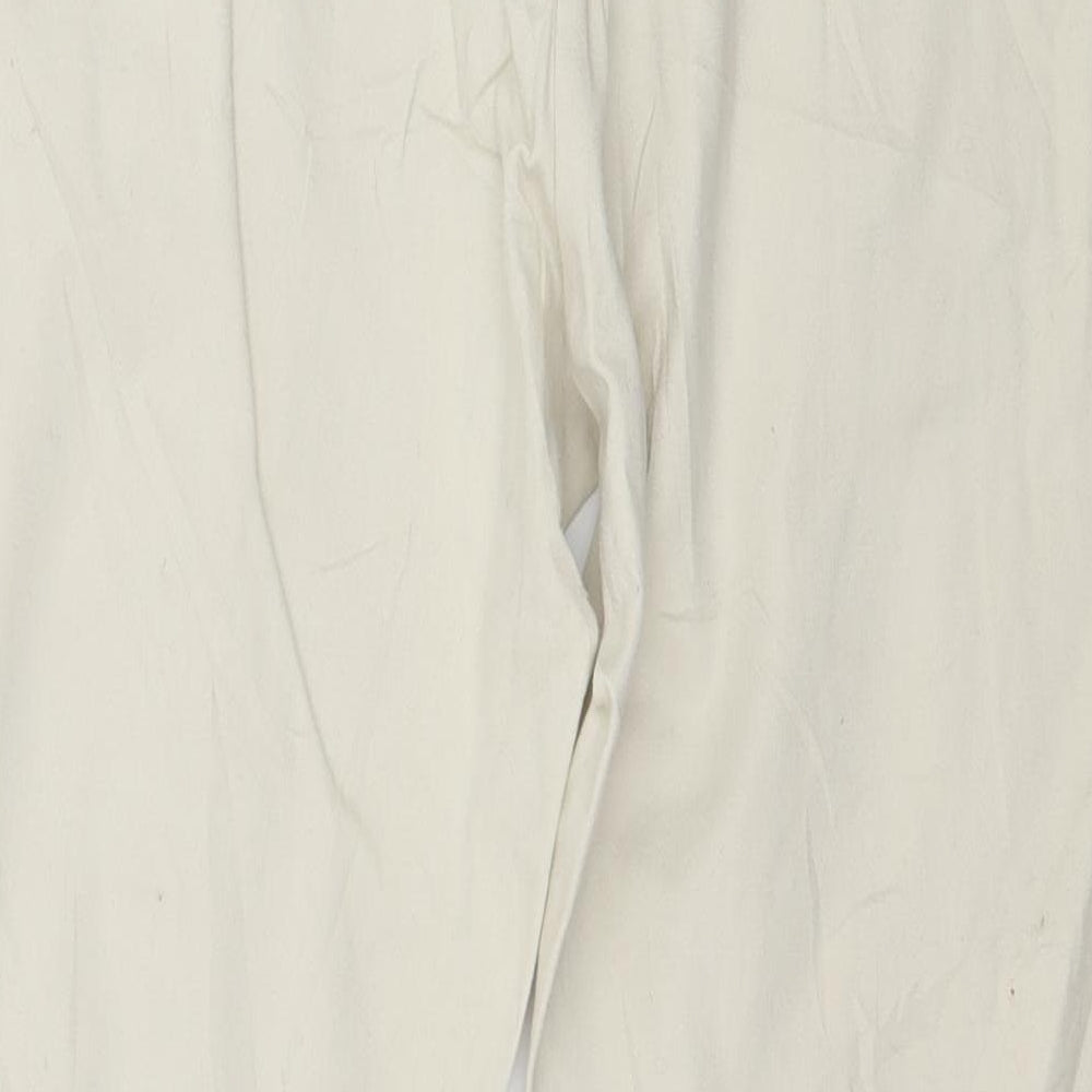 Flame Womens Beige   Trousers  Size 12 L28 in