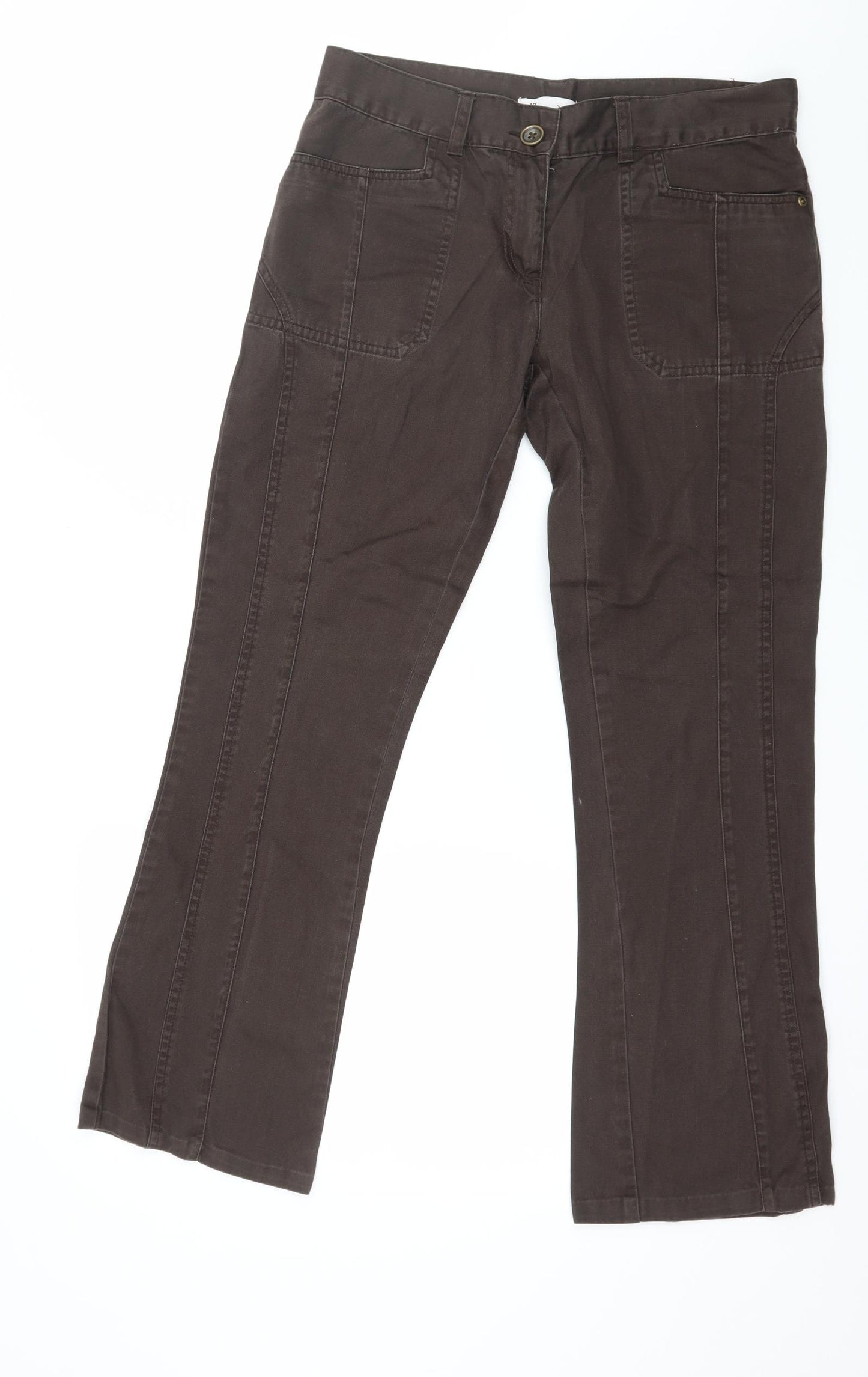 Ethel Austin Womens Brown   Trousers  Size 10 L28 in