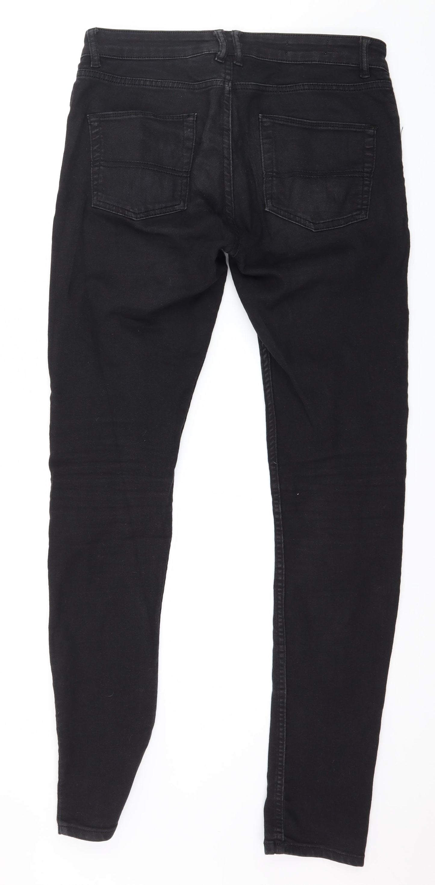 COLLUSION Womens Black  Denim Skinny Jeans Size 34 in L33 in