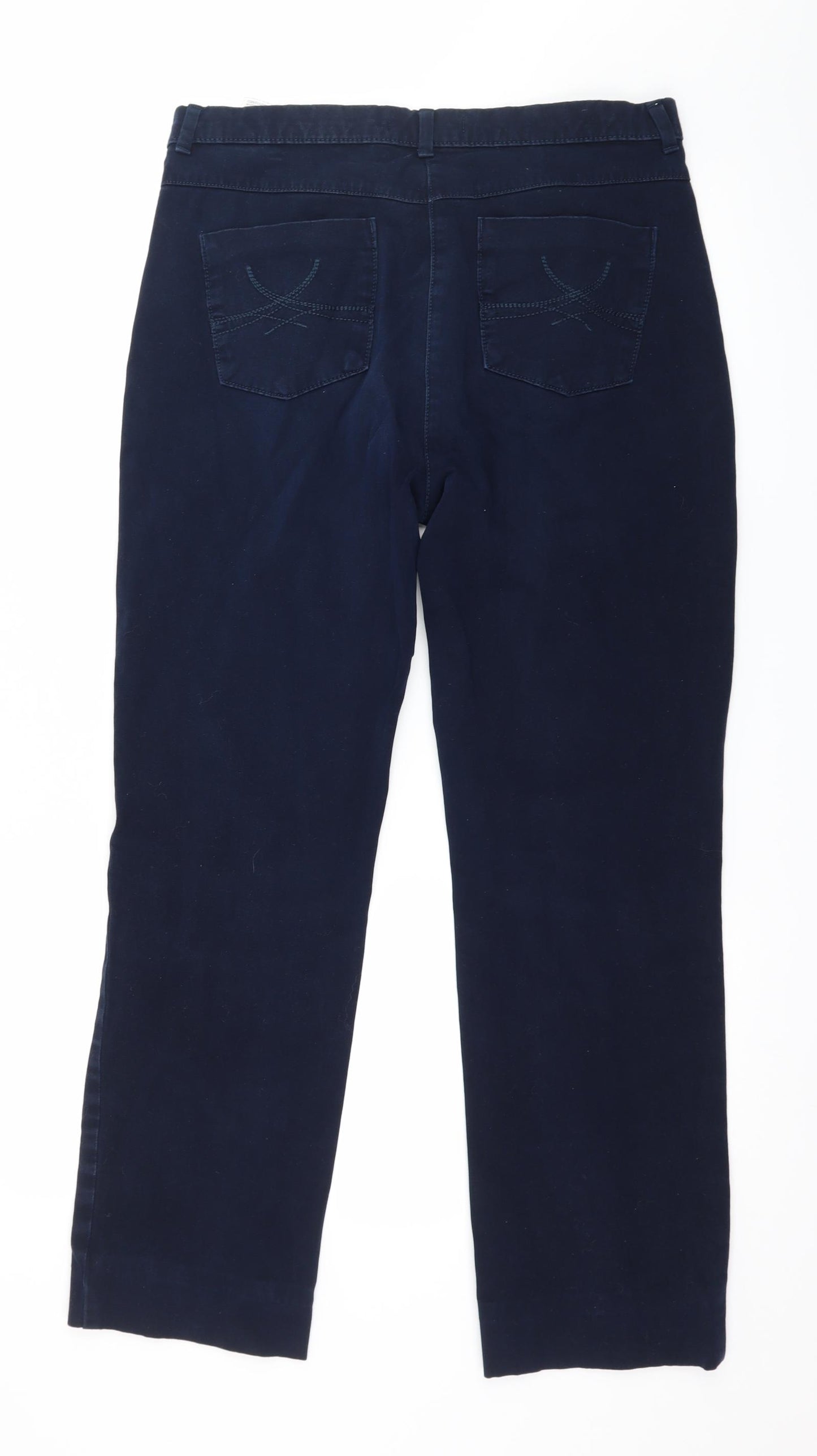 Marks and Spencer Womens Blue  Denim Straight Jeans Size 12 L27 in