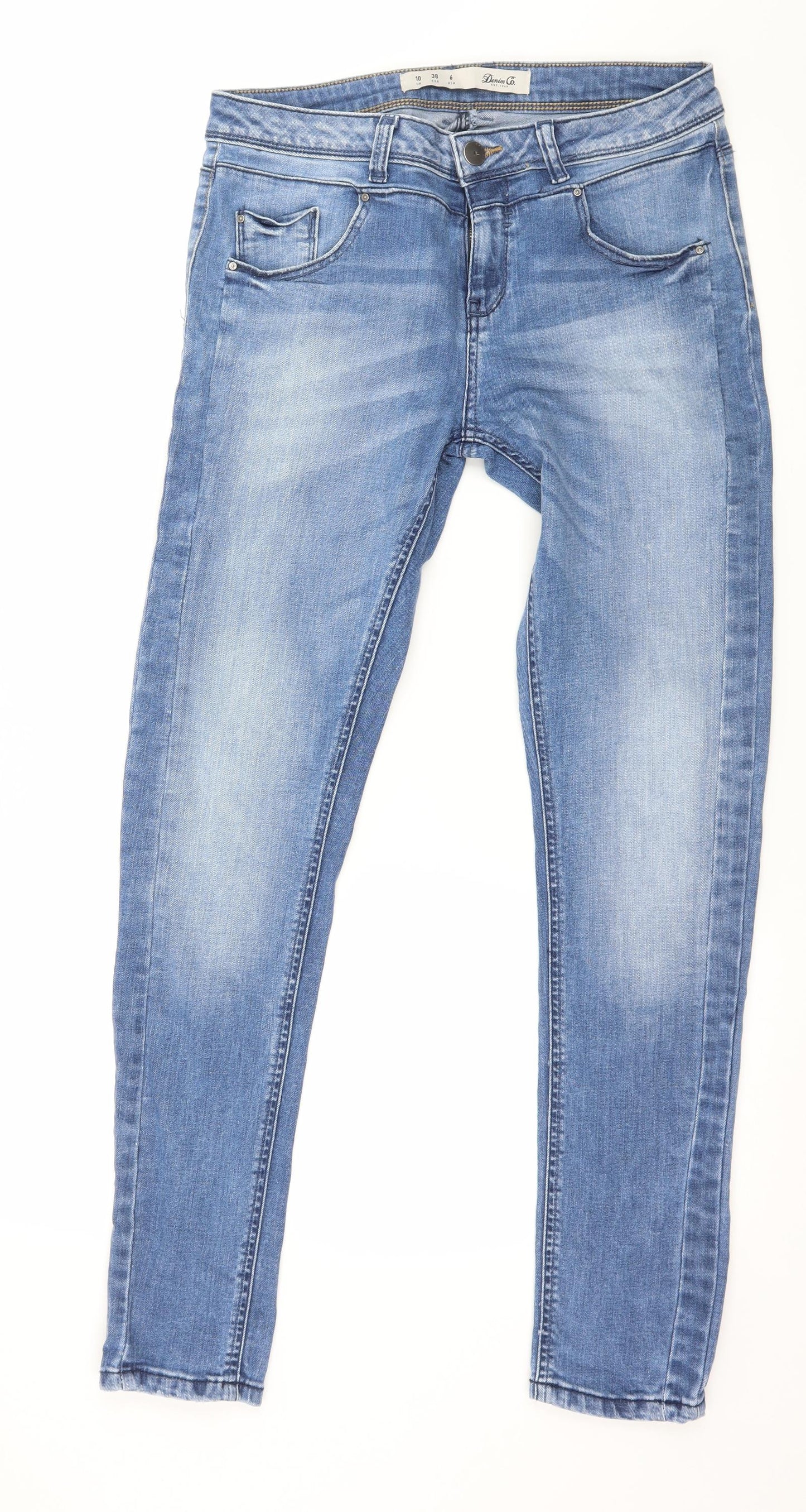Denim & Co. Womens Blue  Denim Skinny Jeans Size 10 L29 in