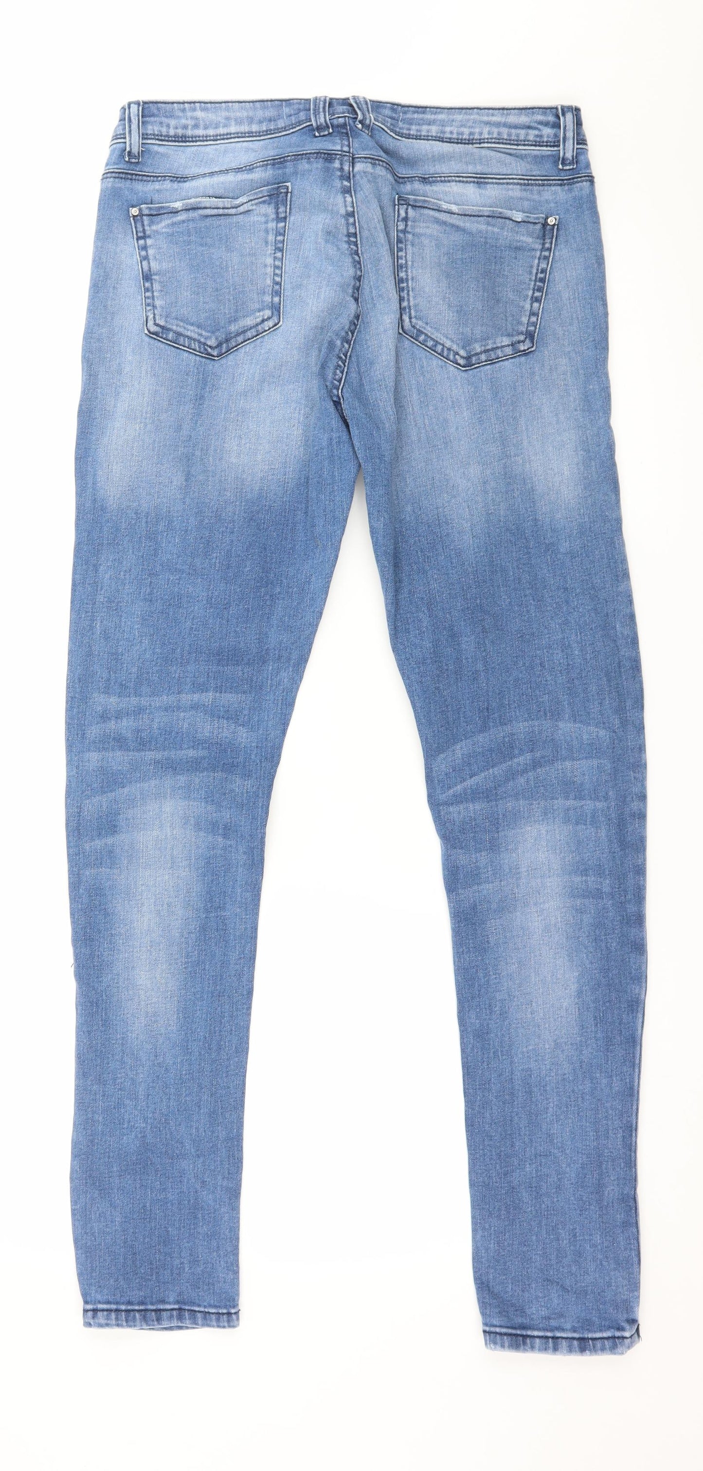 Denim & Co. Womens Blue  Denim Skinny Jeans Size 10 L29 in