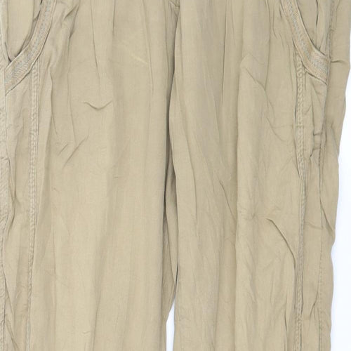 Promod Womens Beige   Cropped Trousers Size 8 L25 in
