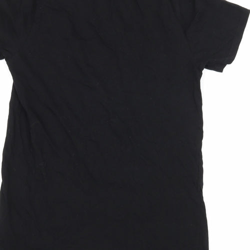 New Look Womens Black  Jersey Basic T-Shirt Size 6  - Lips