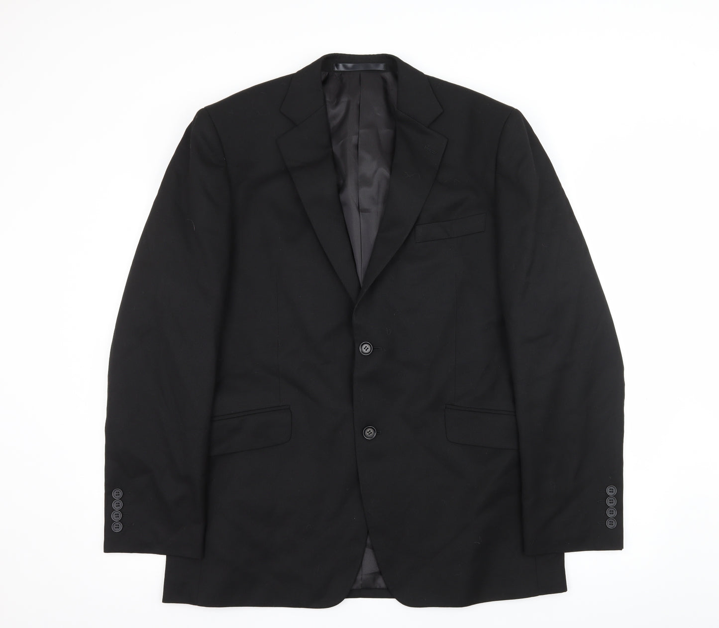 Dehavilland Mens Black Striped  Jacket Suit Jacket Size L