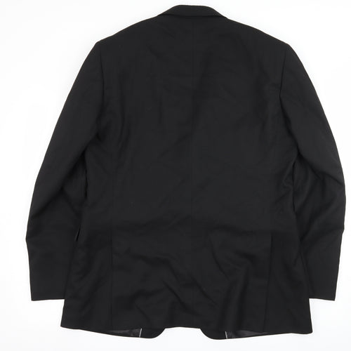 Dehavilland Mens Black Striped  Jacket Suit Jacket Size L