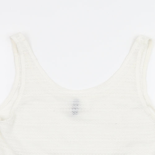 Divided by H&M Womens White  Jersey Basic Tank Size S