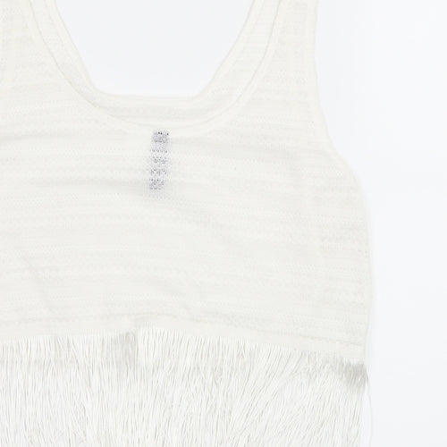 Divided by H&M Womens White  Jersey Basic Tank Size S