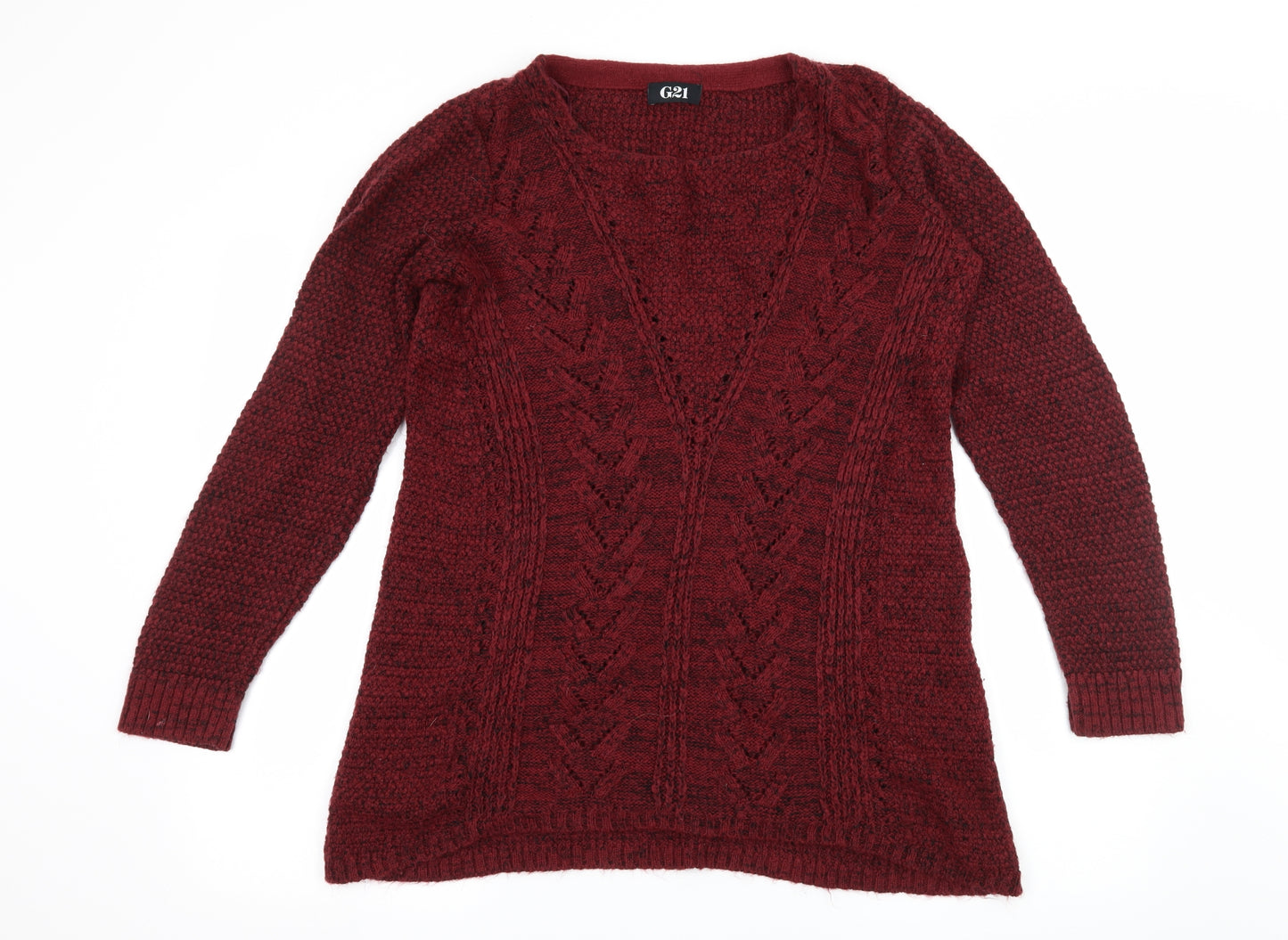 George Womens Red  Knit Pullover Jumper Size 14