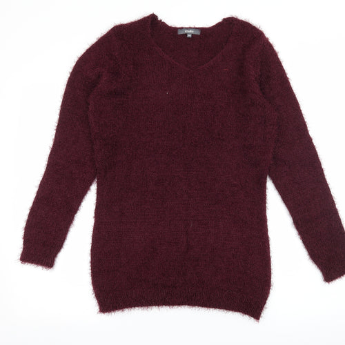 Studio Womens Purple  Knit Pullover Jumper Size 8