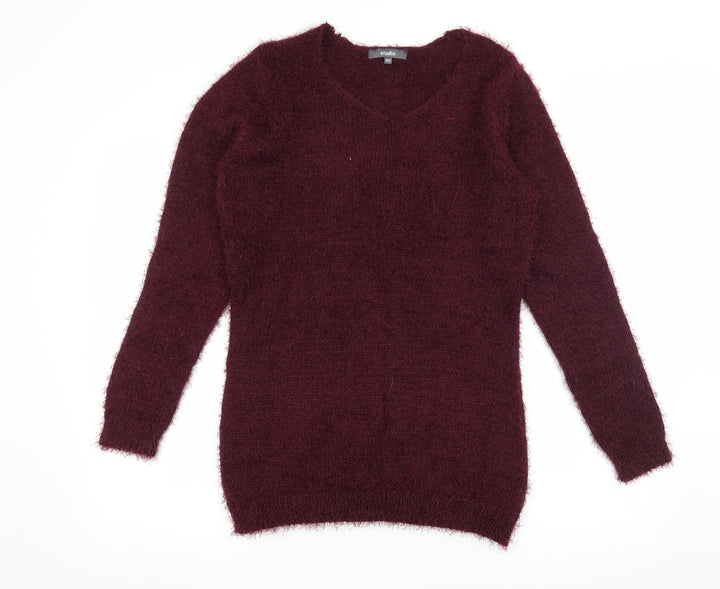 Studio Womens Purple Knit Pullover Jumper Size 8