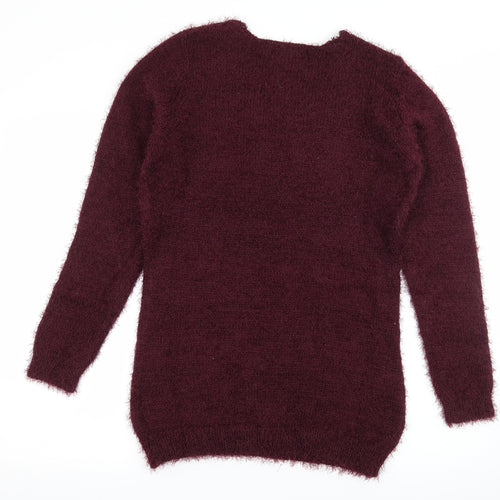 Studio Womens Purple  Knit Pullover Jumper Size 8