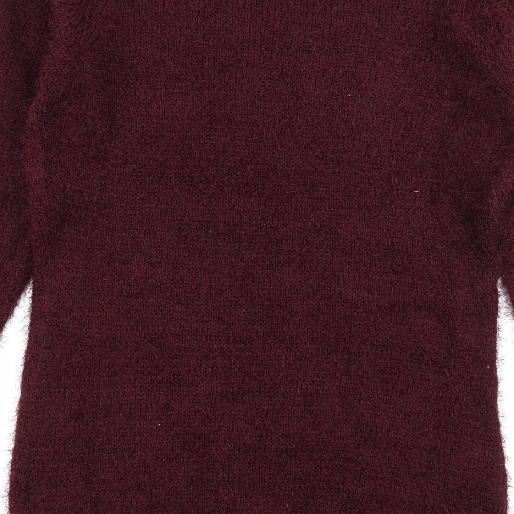 Studio Womens Purple  Knit Pullover Jumper Size 8
