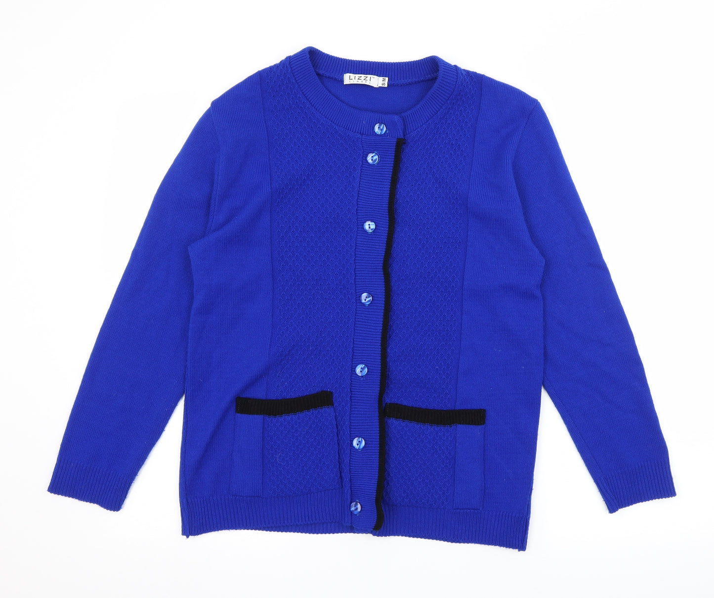 Lizzie Clark Womens Blue  Knit Cardigan Jumper Size S