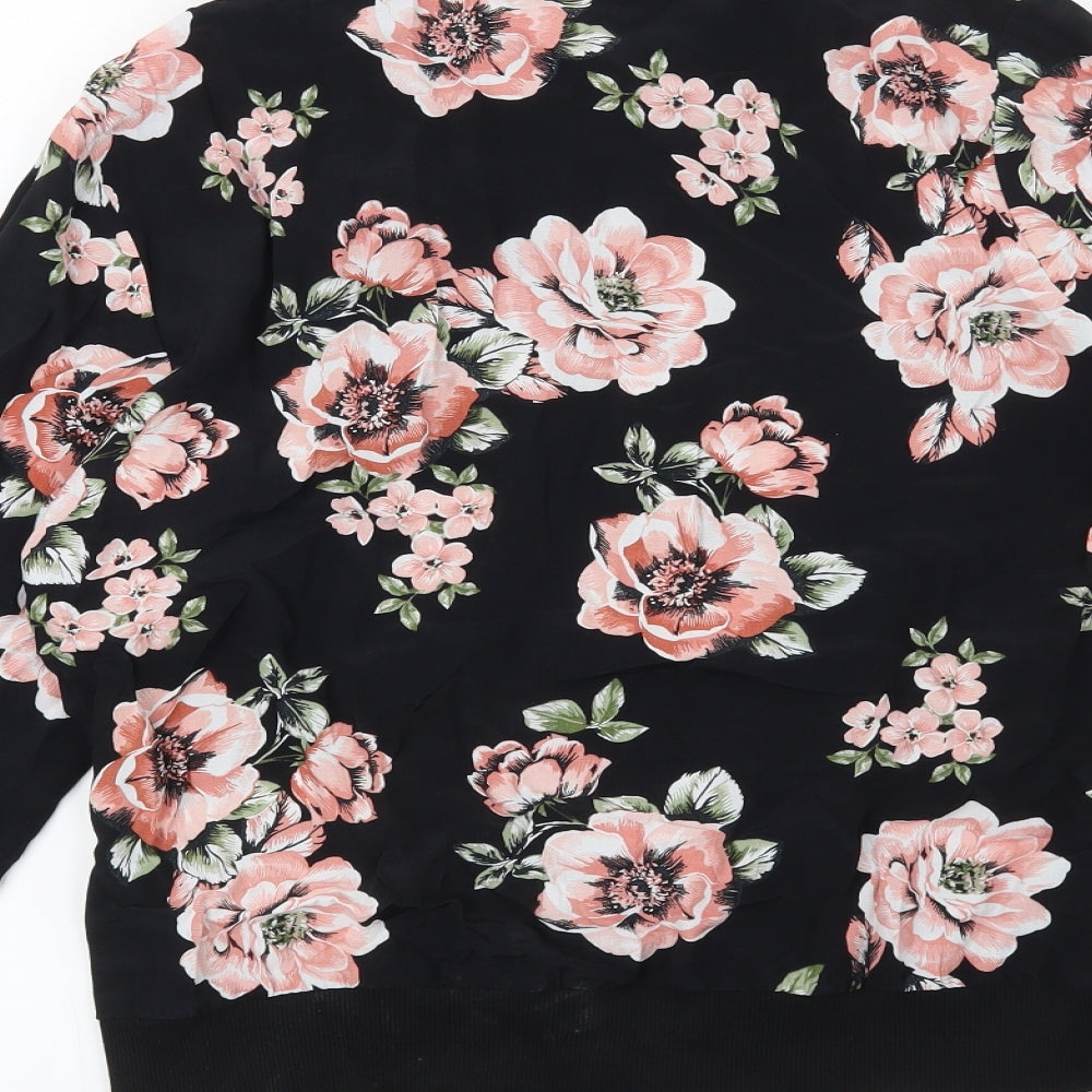 F&F Womens Black Floral  Jacket  Size 12