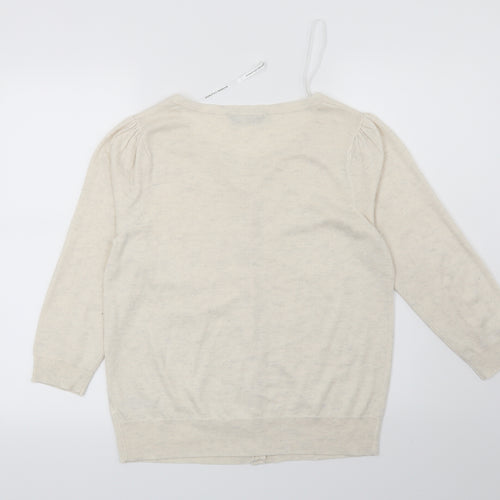 Dorothy Perkins Womens Beige   Cardigan Jumper Size 14