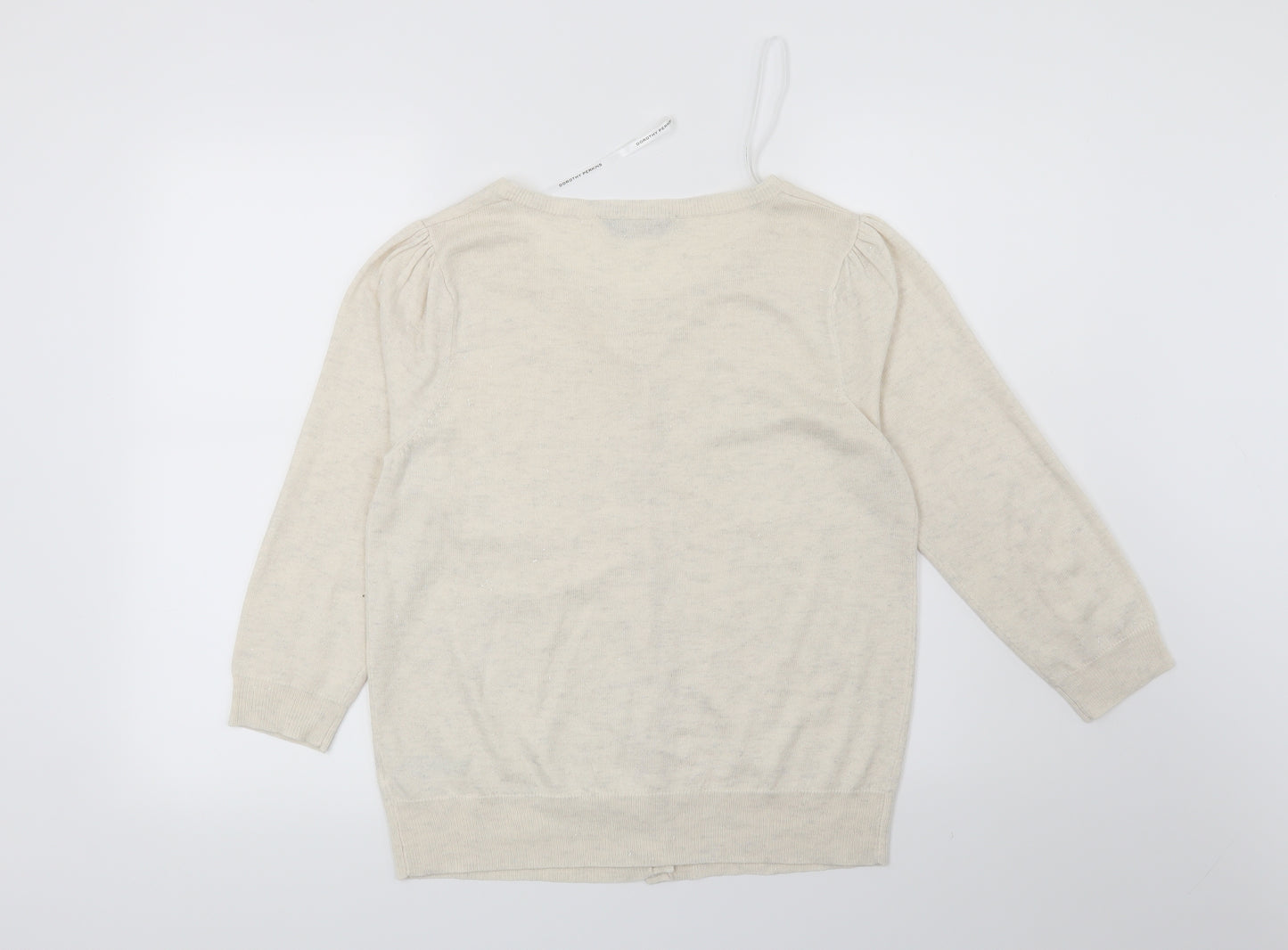 Dorothy Perkins Womens Beige   Cardigan Jumper Size 14