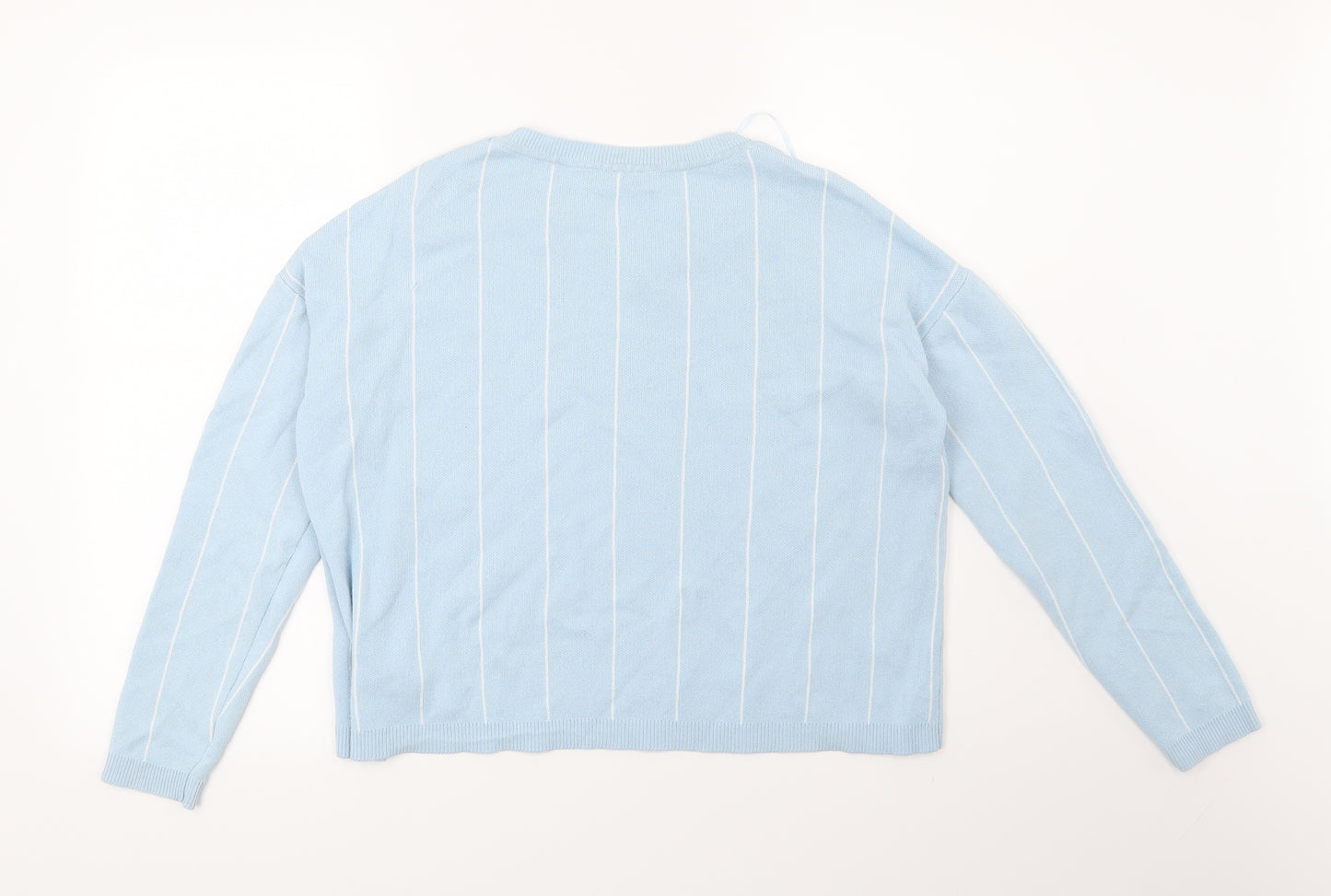 Autograph Womens Blue Striped  Pullover Jumper Size 12