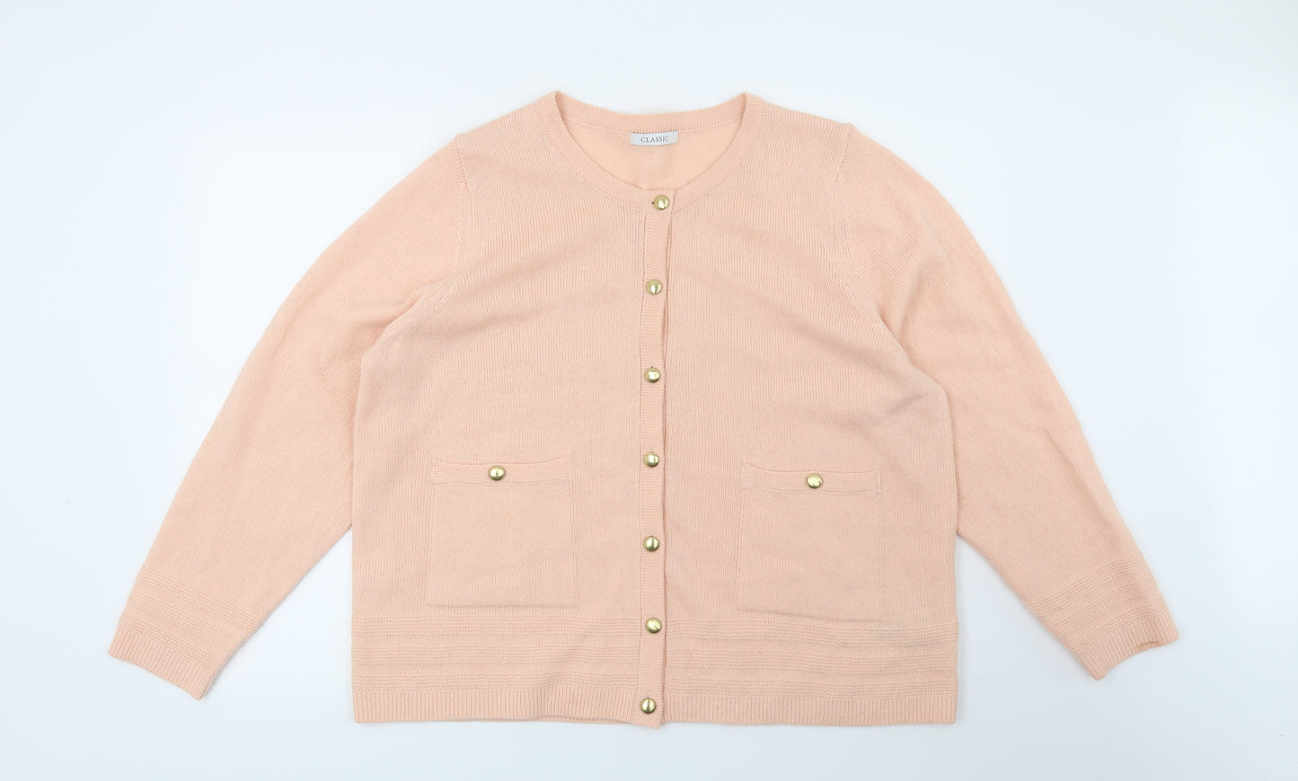 Marks and Spencer Womens Orange   Cardigan Jumper Size 20