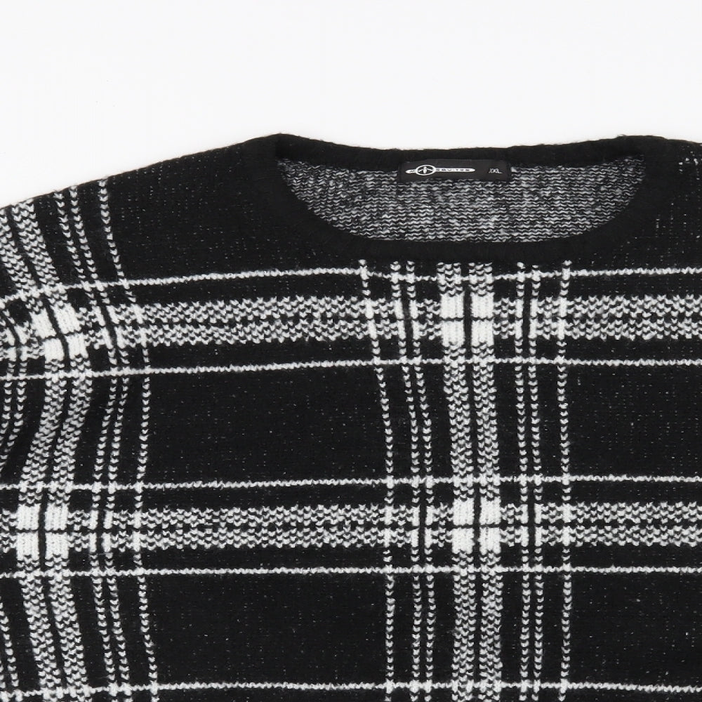Preworn Womens Black Striped  Pullover Jumper Size 2XL