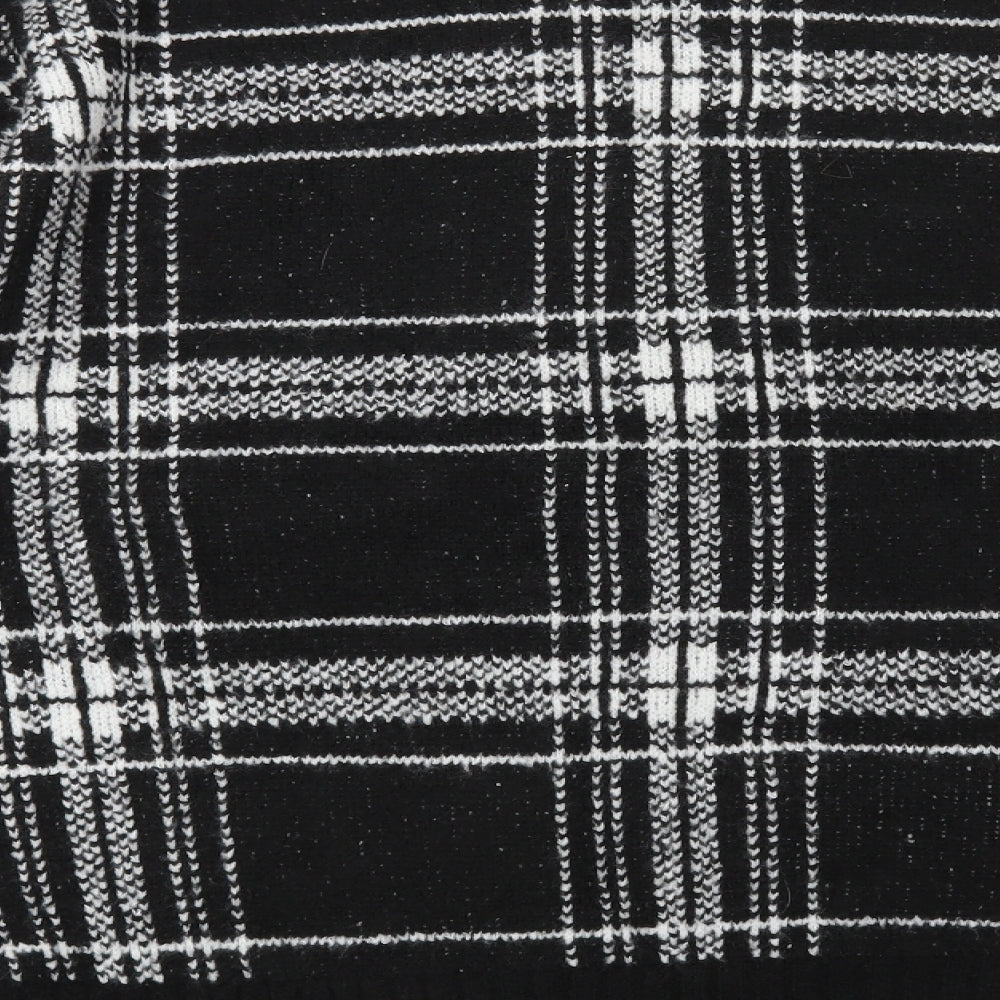 Preworn Womens Black Striped  Pullover Jumper Size 2XL
