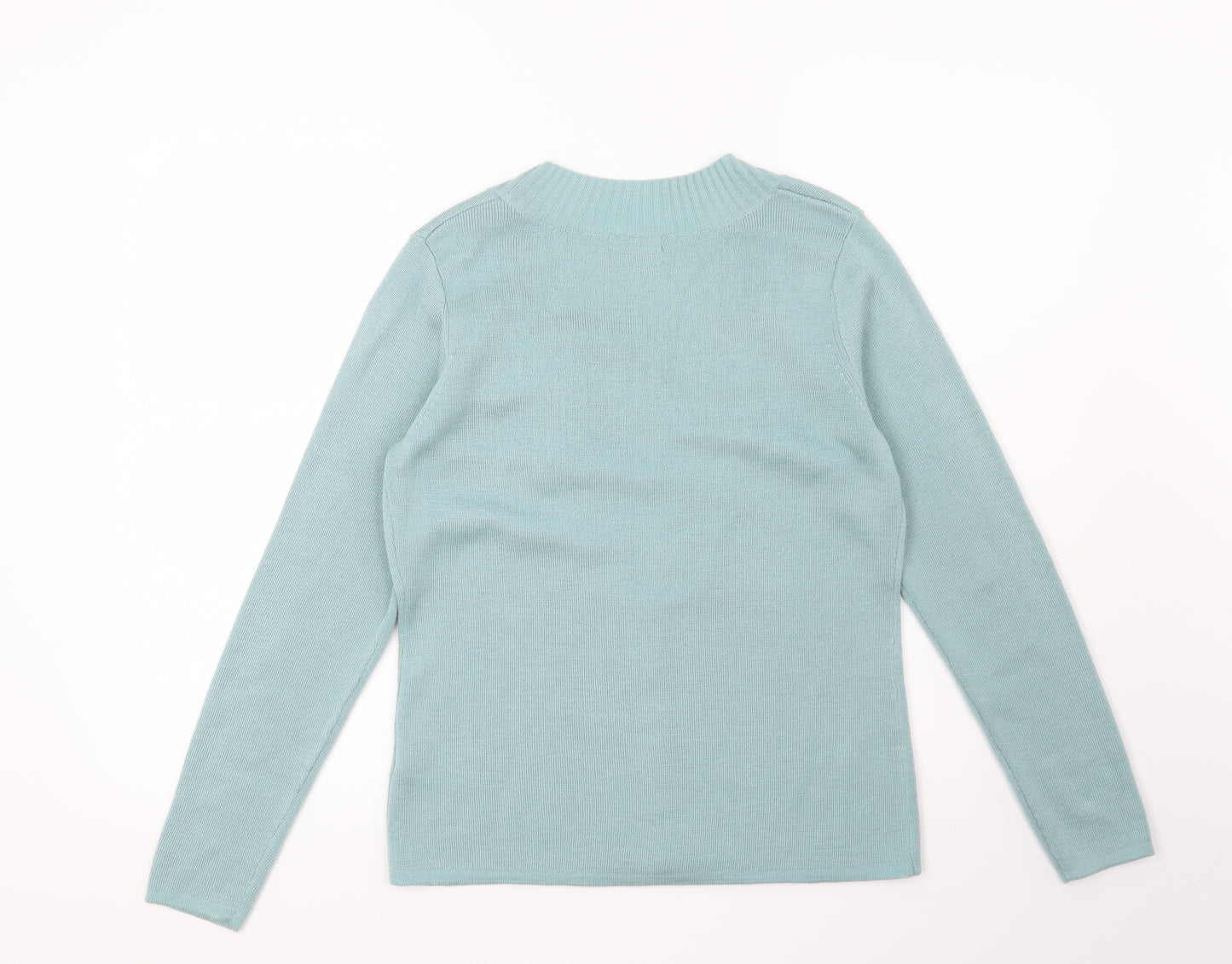 Damart Womens Green Floral  Pullover Jumper Size 10