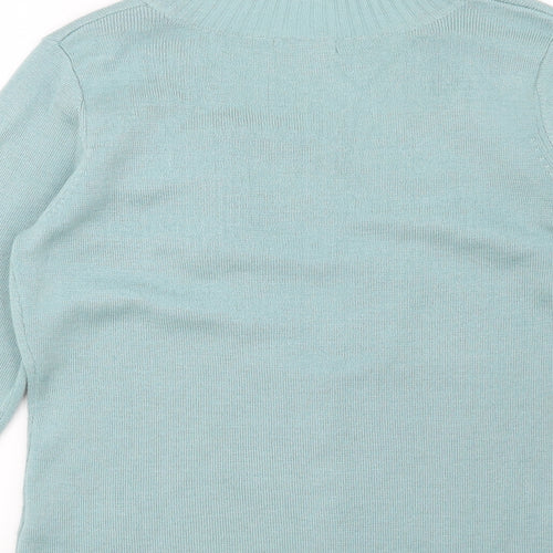Damart Womens Green Floral  Pullover Jumper Size 10