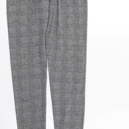 F&F Girls Black Houndstooth  Jegging Trousers Size 11-12 Years