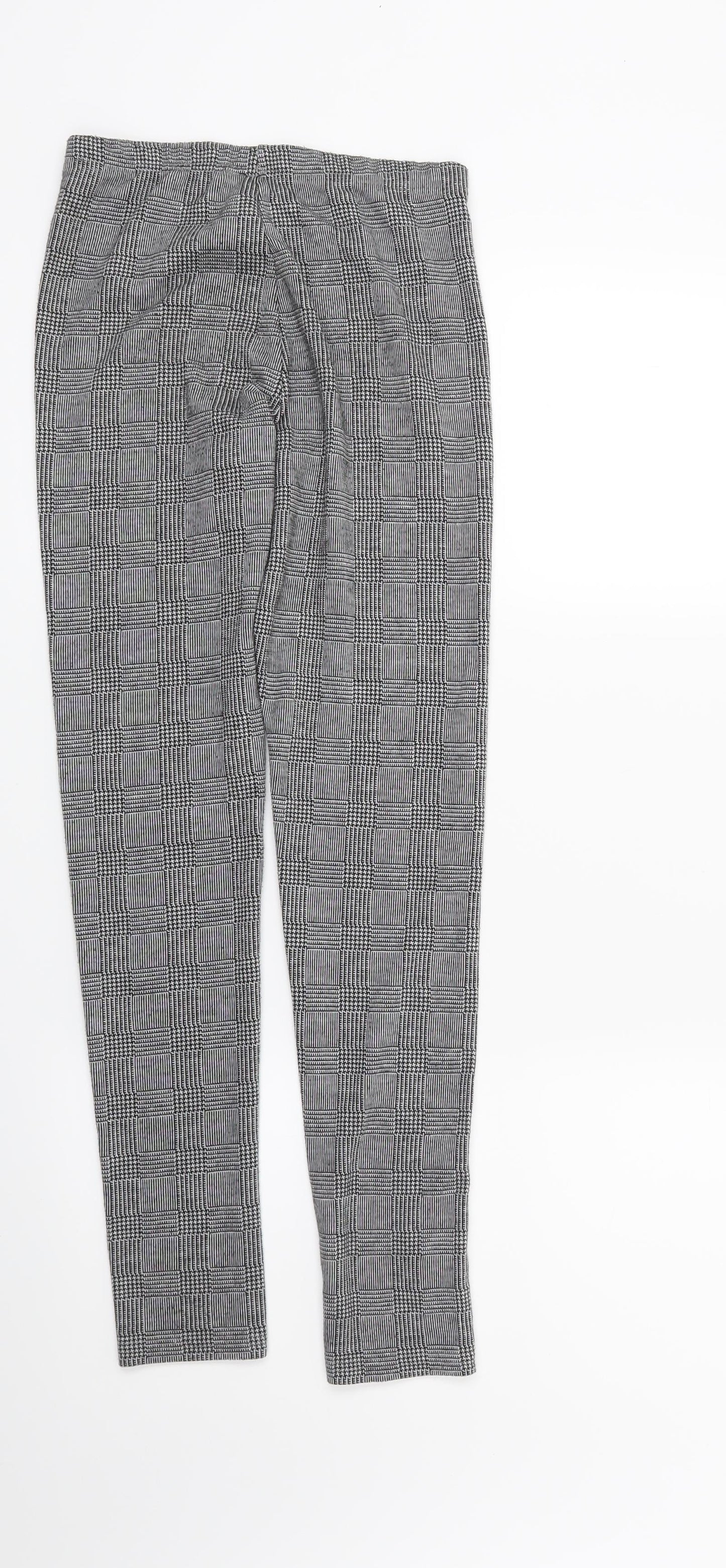 F&F Girls Black Houndstooth  Jegging Trousers Size 11-12 Years