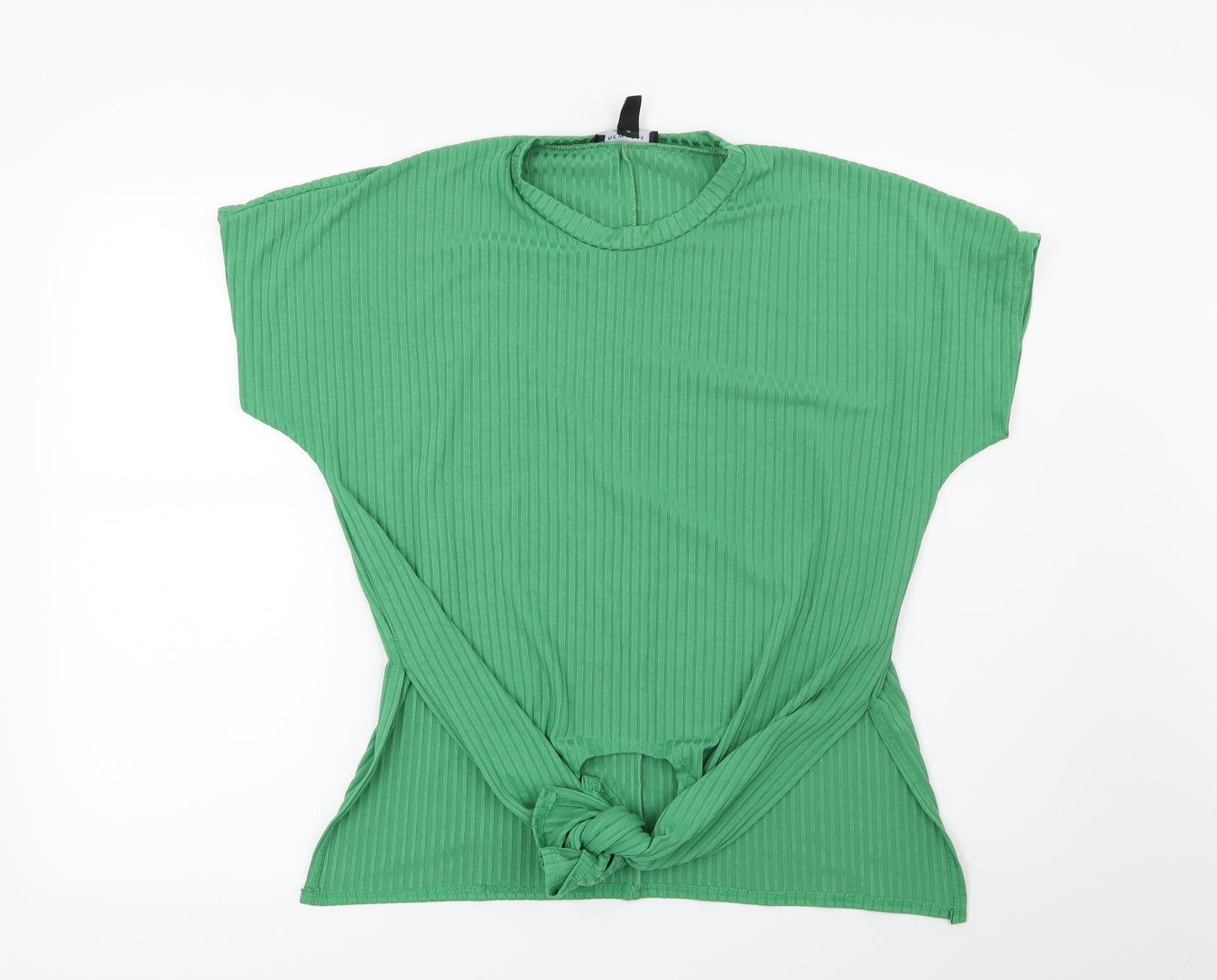 New Look Womens Green Striped  Basic Blouse Size 10