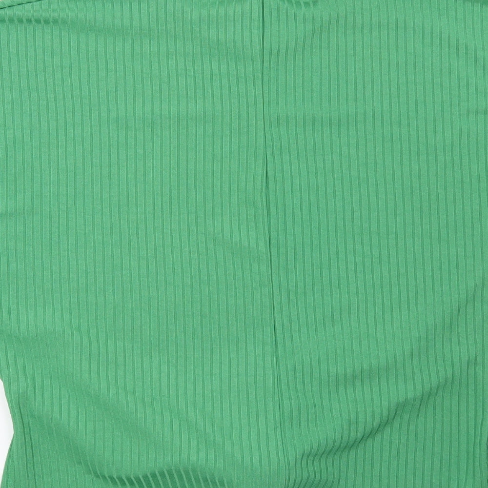 New Look Womens Green Striped  Basic Blouse Size 10