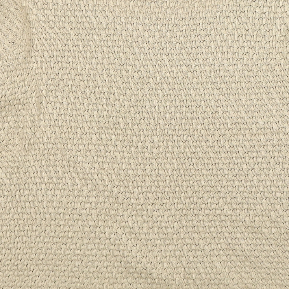 Cristina B Womens Beige  Knit Pullover Jumper Size M
