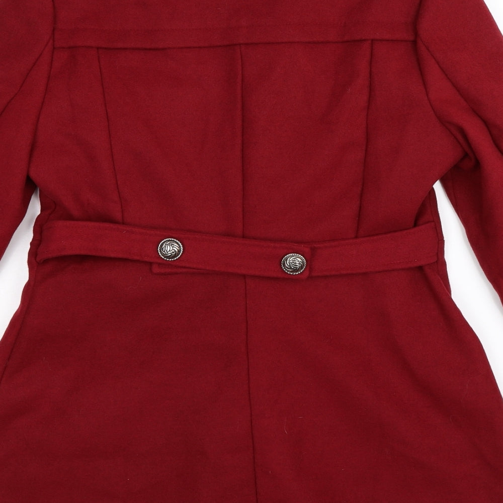 Vicabo Womens Red   Pea Coat Coat Size L