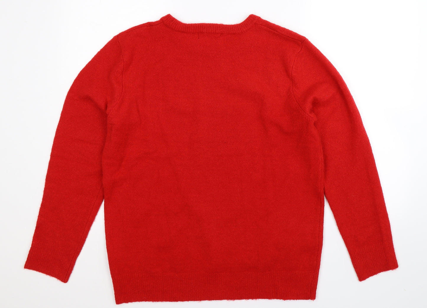 Avenue Womens Red  Knit Pullover Jumper Size L  - Christmas