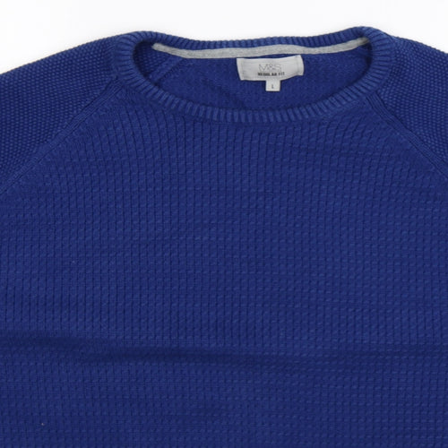 Marks and Spencer Mens Blue  Knit Pullover Jumper Size L