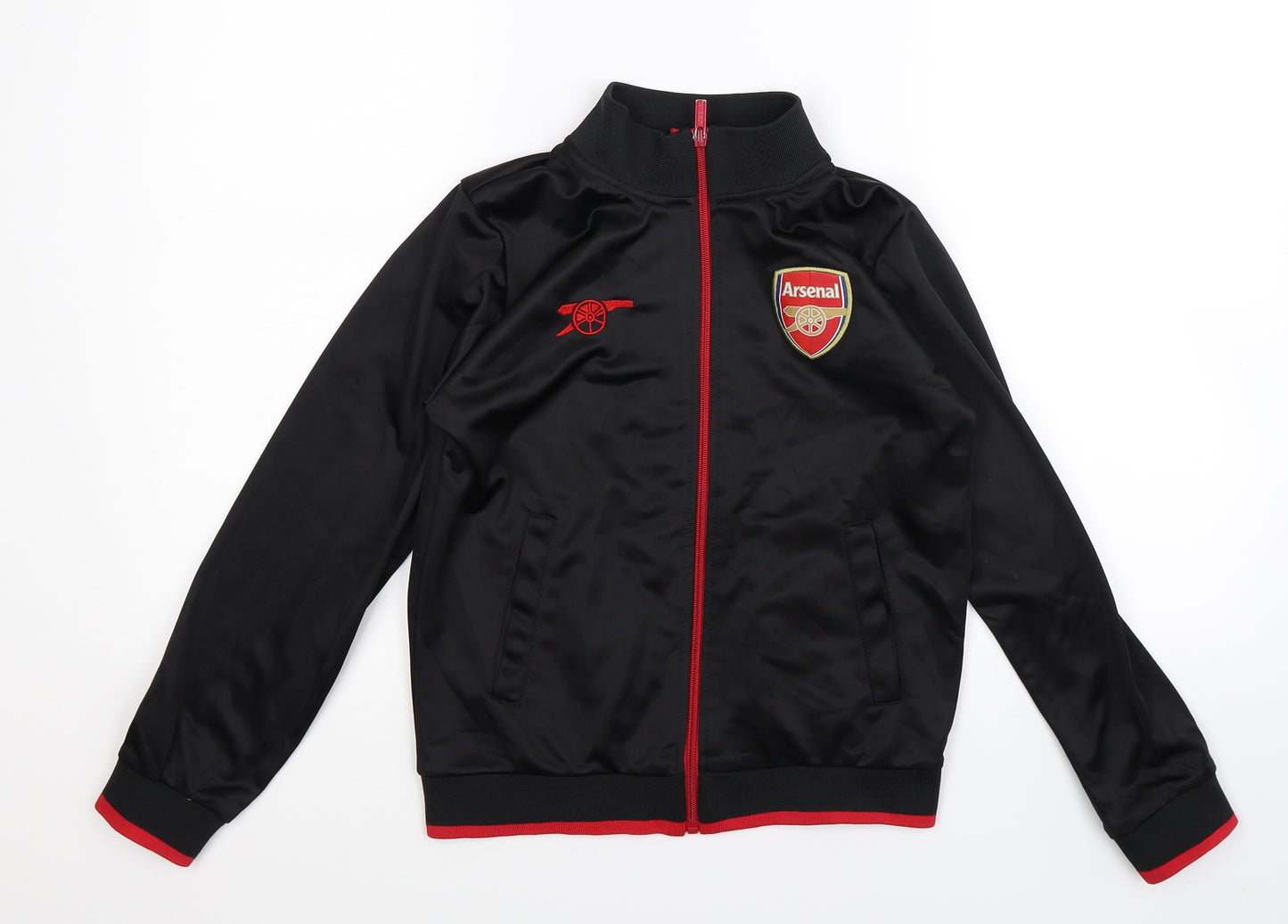 Arsenal Boys Black   Track Jacket Jacket Size 10-11 Years