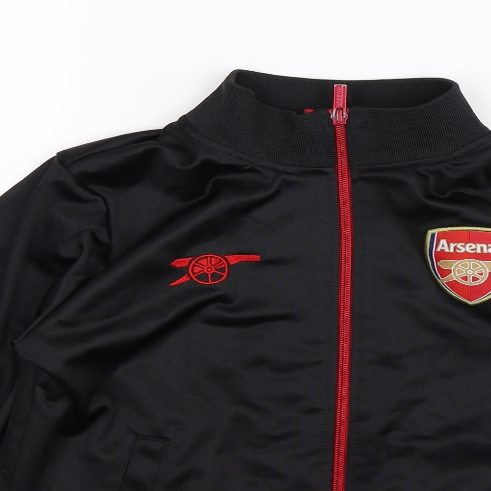 Arsenal Boys Black   Track Jacket Jacket Size 10-11 Years