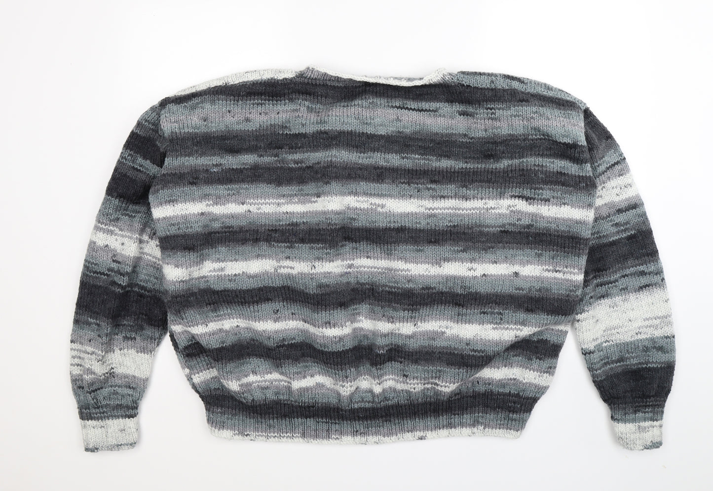 Preworn Womens Multicoloured Striped Knit Pullover Jumper Size 2XL  - Oversized