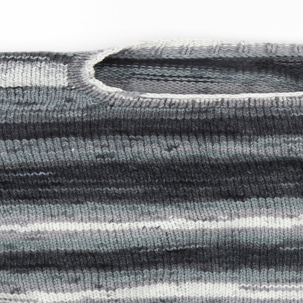 Preworn Womens Multicoloured Striped Knit Pullover Jumper Size 2XL  - Oversized