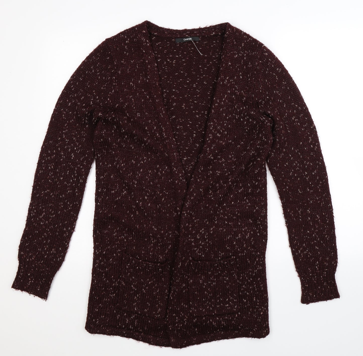 George Womens Brown  Knit Cardigan Jumper Size 10